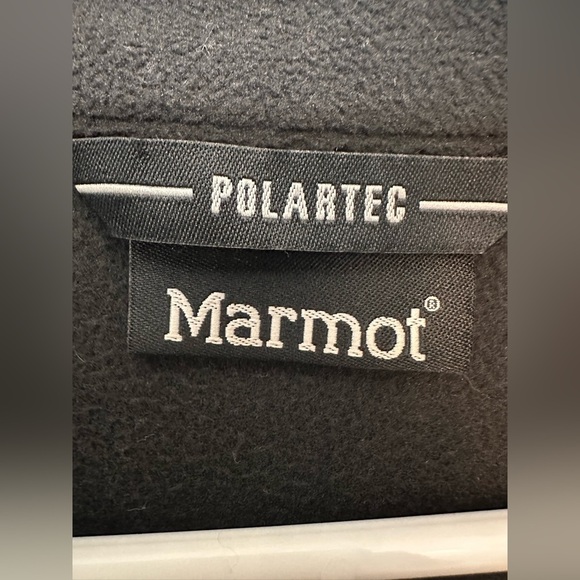 Marmot Polartec Fleece Jacket Black Long Sleeve Full Zip - Picture 7 of 9